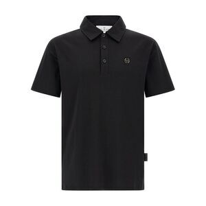 Philipp Plein Black Cotton Polo Men's Shirt